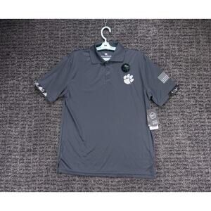 Clemson Tigers Shirt Mens Small Gray Performance Polo OHT Operation Hat Trick